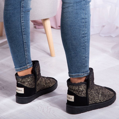 Зимние ботинки черного и золотого цвета Midori - Обувь