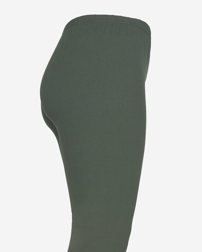 Dark green women's bamboo leggings PLUS SIZE - Clothing