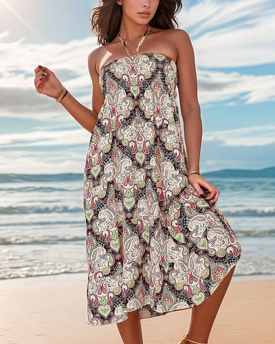 Royalfashion Women's midi dress with print