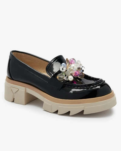 Livia Elegante - Black Luxury Flat Heel Loafers