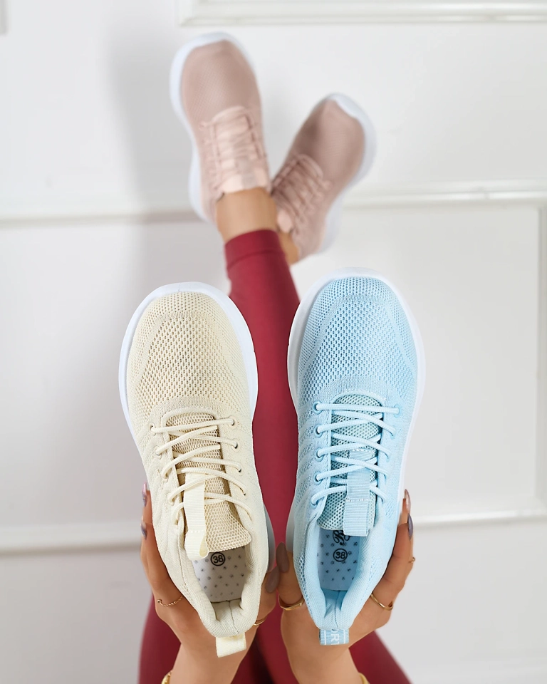 Krēmkrāsas sieviešu auduma sporta apavi Bofia - Apavi