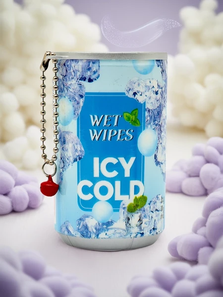 Moisturizing wipes in a decorative package ICY COLD 30 pcs