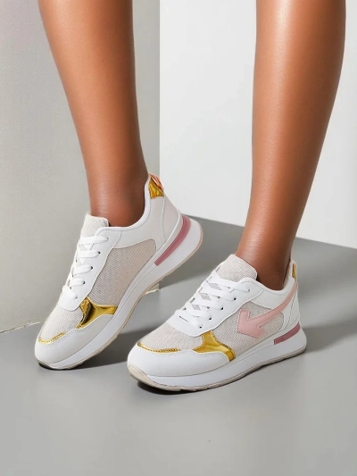 Royalfashion Women's sporty sneakers with glitter Berilane
