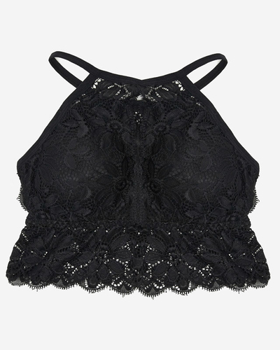 Women's black lace bralette bra - Underwear