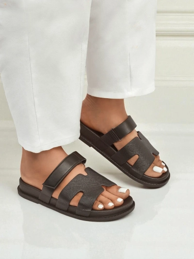 Royalfashion Женские эко-кожаные тапочки FlexiComfi