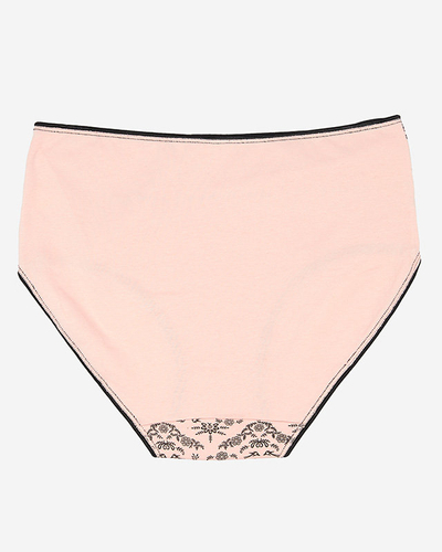 Женские трусики с принтом розового цвета PLUS SIZE- Нижнее белье