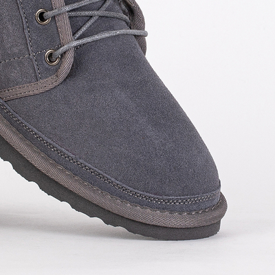 Luna Children's Boots Dove Gray Leather Comfortable for Winter