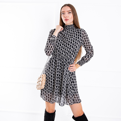 Patterned high neck dress - Clothing