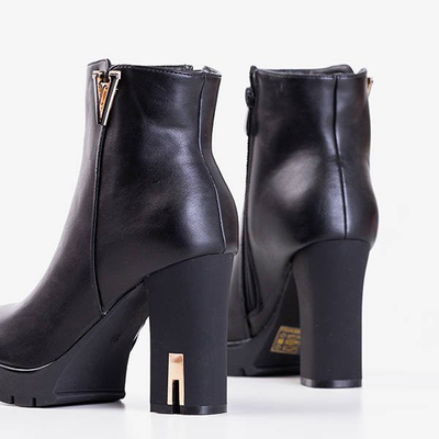 Black women's boots on a higher post Azuara - Footwear