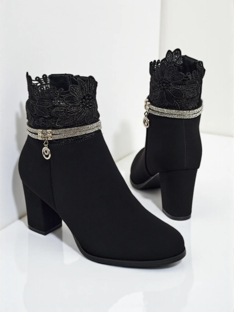 Flora Black Elegant Ankle Boots for Every Occasion
