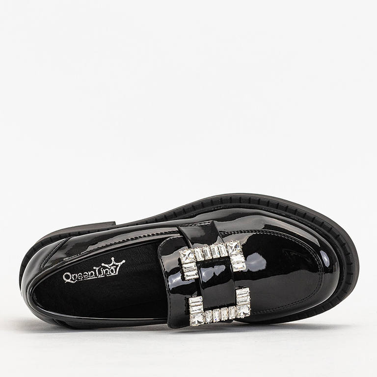 Melni sieviešu apavi ar Larri kristāliem - Apavi