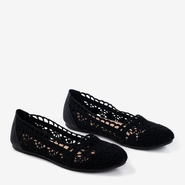 Black lace Benet ballerinas - Footwear 1
