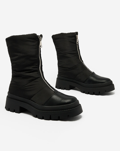 Royalfashion Women's flat heeled boots in black Tainve