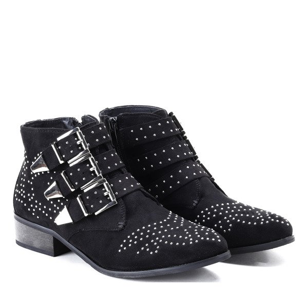 Czarne botki z dżetami Caudice - Obuwie