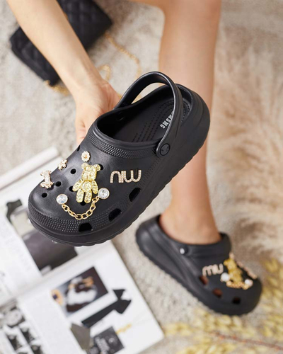 Royalfashion Sieviešu gumijas čības ar Fescas ornamentiem