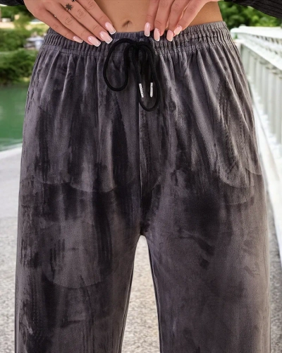 Royalfashion Sieviešu treniņbikses a'la velūrs