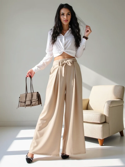 Royalfashion Platas sieviešu bikses