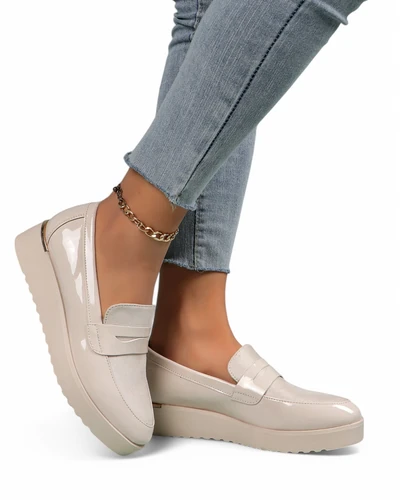 Royalfashion Women's Patent Moccasins Afidale