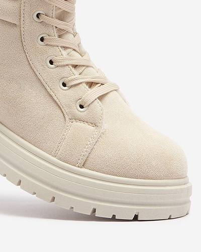 Women's insulated trapper boots in beige Tivica - Footwear
