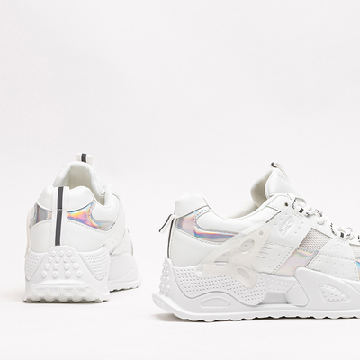 White Toshian women's sports sneakers - Footwear