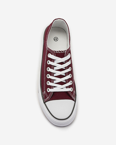 Maroon women's classic lace-up sneakers Ogisa - Footwear