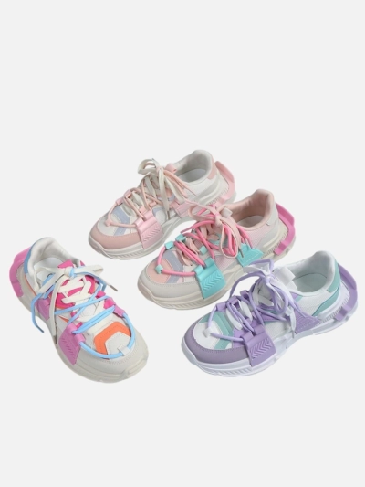 Royalfashion Women's sports sneakers with rubber inserts Bubble