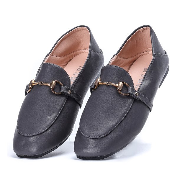 Gray Ariellea Faux Leather Loafers - Footwear
