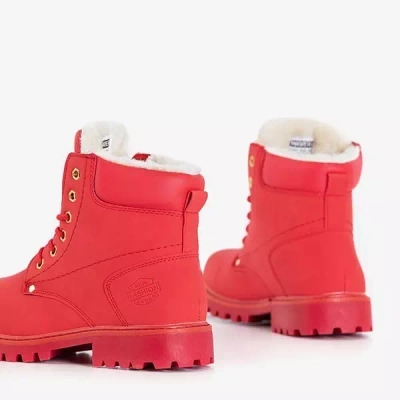 Red women's insulated boots from Gawin - Shoes