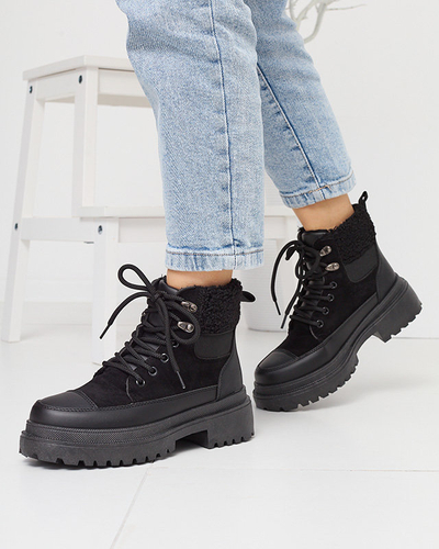 OUTLET Black women's insulated trapper boots Norisis - Footwear