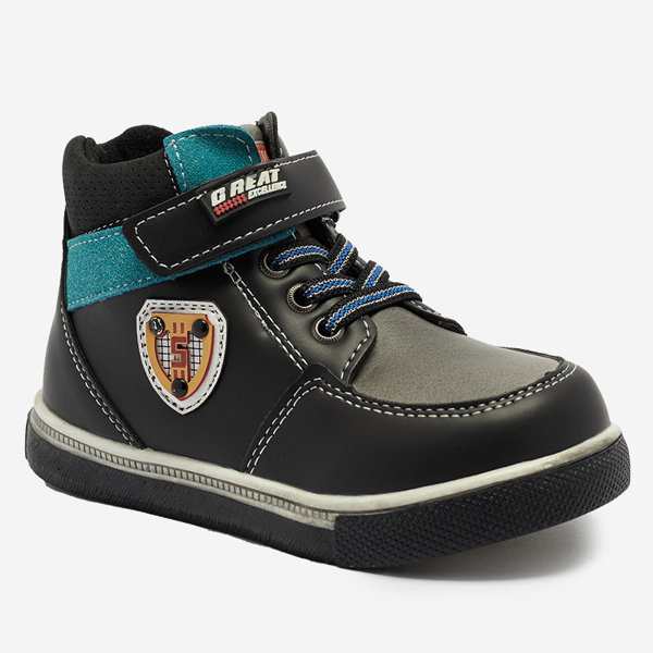 Black boys' boots Wiasio- Footwear
