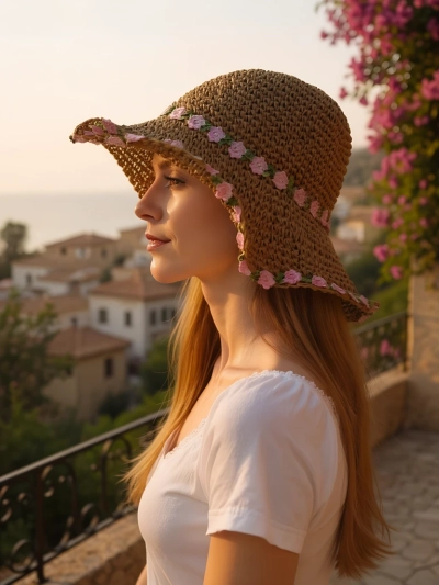Royalfashion Women's straw hat Malvera