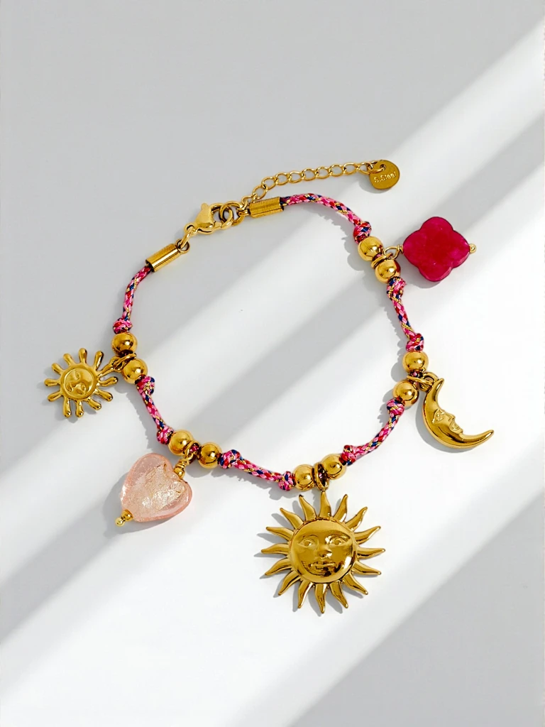 Solaria Lunae Aurelia Necklace – with sun and moon charms