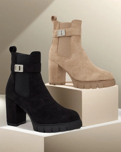 Rojālfashion sieviešu ķetnes zābaki uz pastami Effo