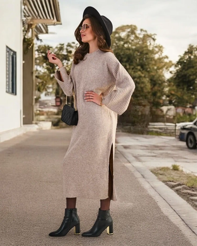 Royalfashion Women's long sweater dress
