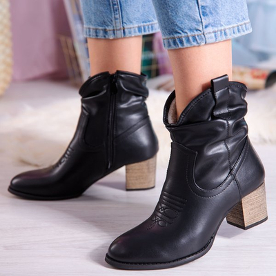 Vincenza black warm cowboy boots - Footwear