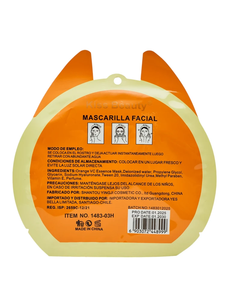 Sheet Face Mask Orange - Moisturizing