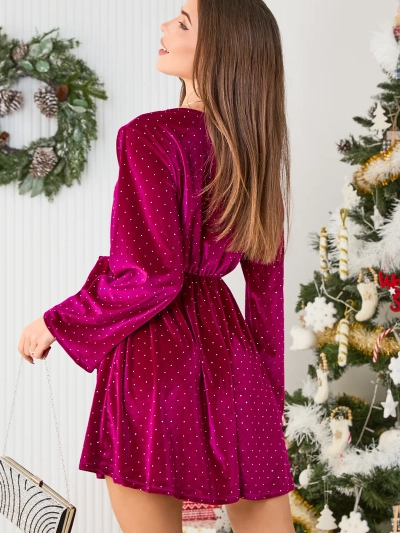 Royalfashion Women's dress with rhinestones