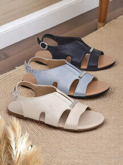 Royalfashion Women's Flat Sole Comfort Sandals