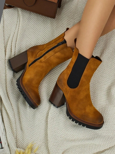 Botki femina eco zamszova na stupku Soreya