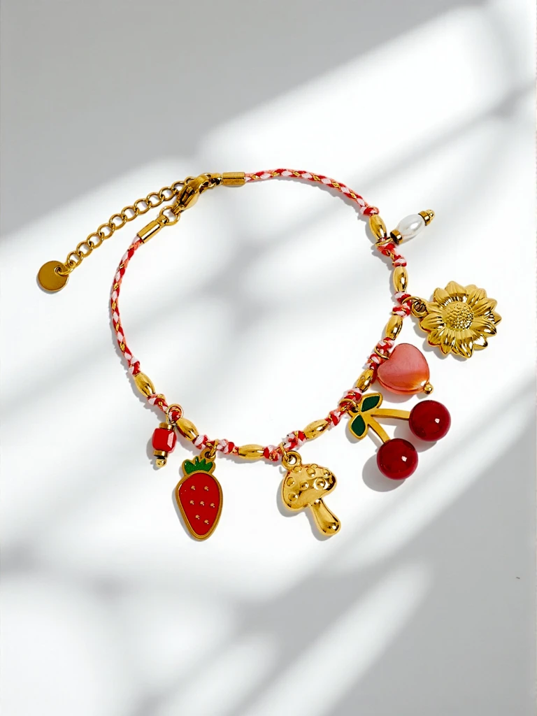Браслет Callista Charm с цветными подвесками в итальянском стиле