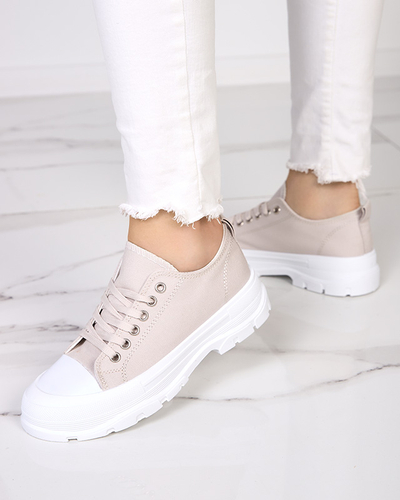 Серые женские кеды на высокой подошве Mytiko