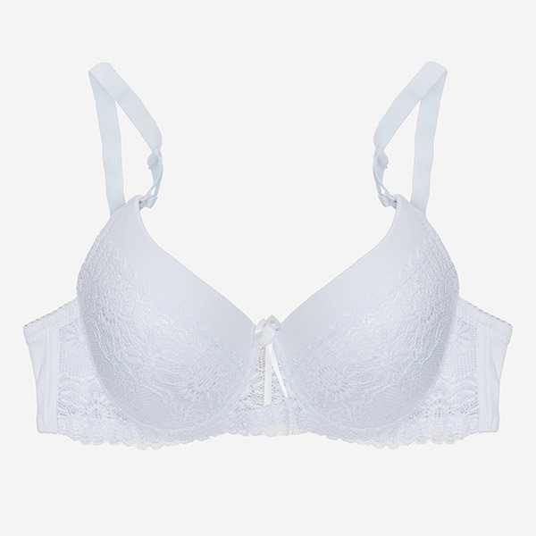 White Women's Push-Up Lace Bra - Underwear