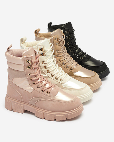 Pink women's insulated trapper boots Kasemi- Footwear