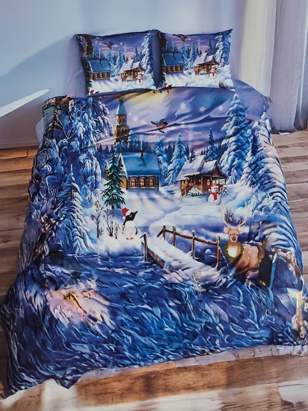 Royalfashion Pościel świąteczna 160x200 komplet 3-CZĘŚCI