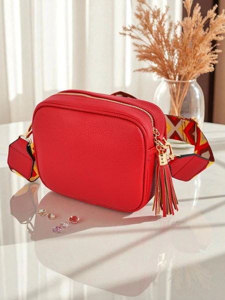 Royalfashion Geantă mică de damă din piele ecologică cu curea colorată Kovi Lace