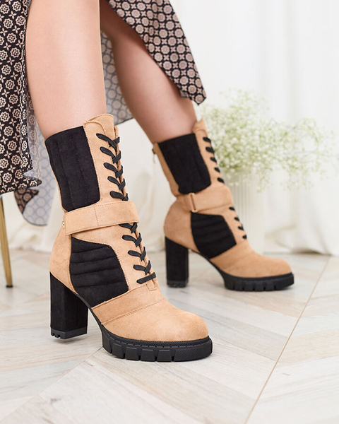 Royalfashion Light brown women's insulated Sehhra post boots