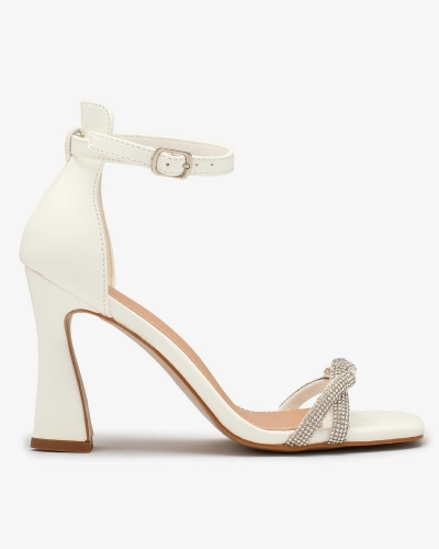 Royalfashion Белый Женские сандалии Sparkle Step с цирконами