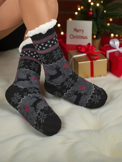 CocoWarm Festive Fleece-Lined Women's Socks
