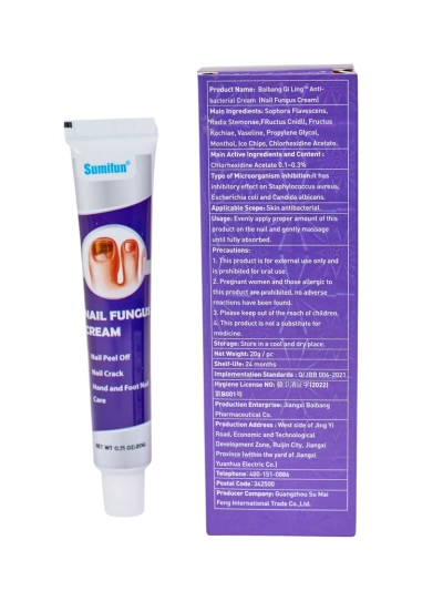 Cream soothing symptoms of nail fungus