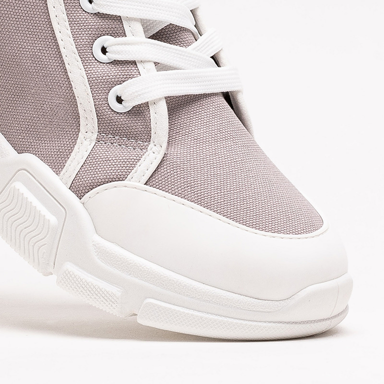 Grey women's high sport shoes a'la sneakers Tenerika - Footwear